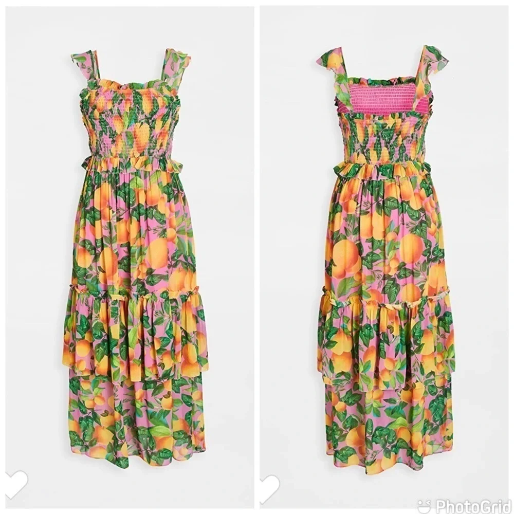 FARM Rio Orange Sunset Maxi Dress NWT! New with tags!! - Picture 2 of 12